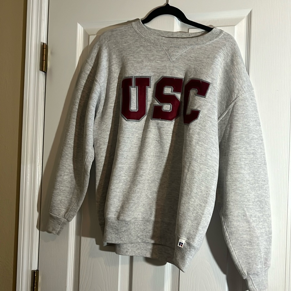 Women’s USC Sweatshirt | Russel Athletics | Excellent Condition | Grey & Maroon